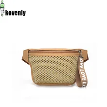 Женская поясная сумка, модные соломенные поясные сумки, повседневная поясная сумка для путешествий для женщин, нагрудные пакеты, сумка для девушек, 030391