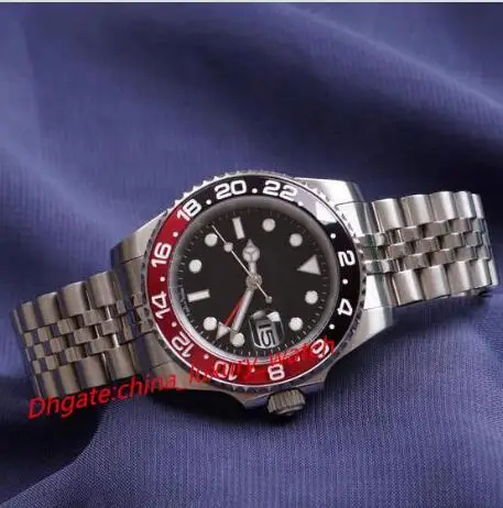 

40mm PARNIS Black dial GMT Sapphire Date Automatic movement Watch men's watch