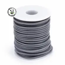 PANDAHALL 2/3/4 мм полый резиновый шнур для бижутерии, материал для ювелирных изделий DIY трубы ПВХ трубчатый нить обернутой вокруг белый Пластик катушки