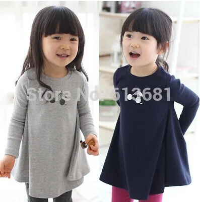 

2016 New Spring Autumn Long Sleeve Girls T-shirts 100% Cotton Lovely Baby Girl Tees