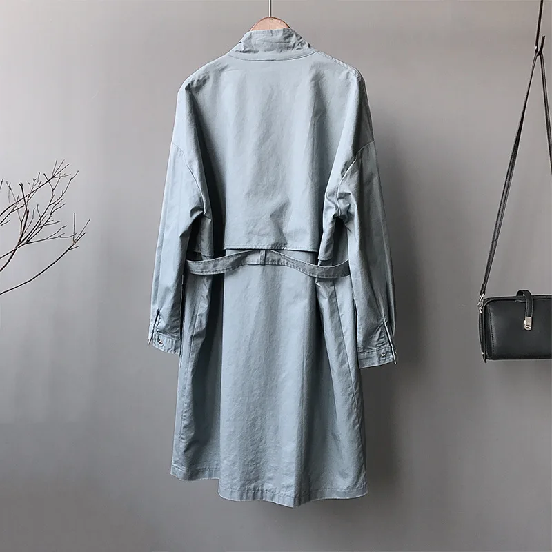 Осень, Женский Тренч с поясом, одежда для женщин, длинное пальто Khkai Casaco Feminino Harajuku Abrigo Mujer trench Femme