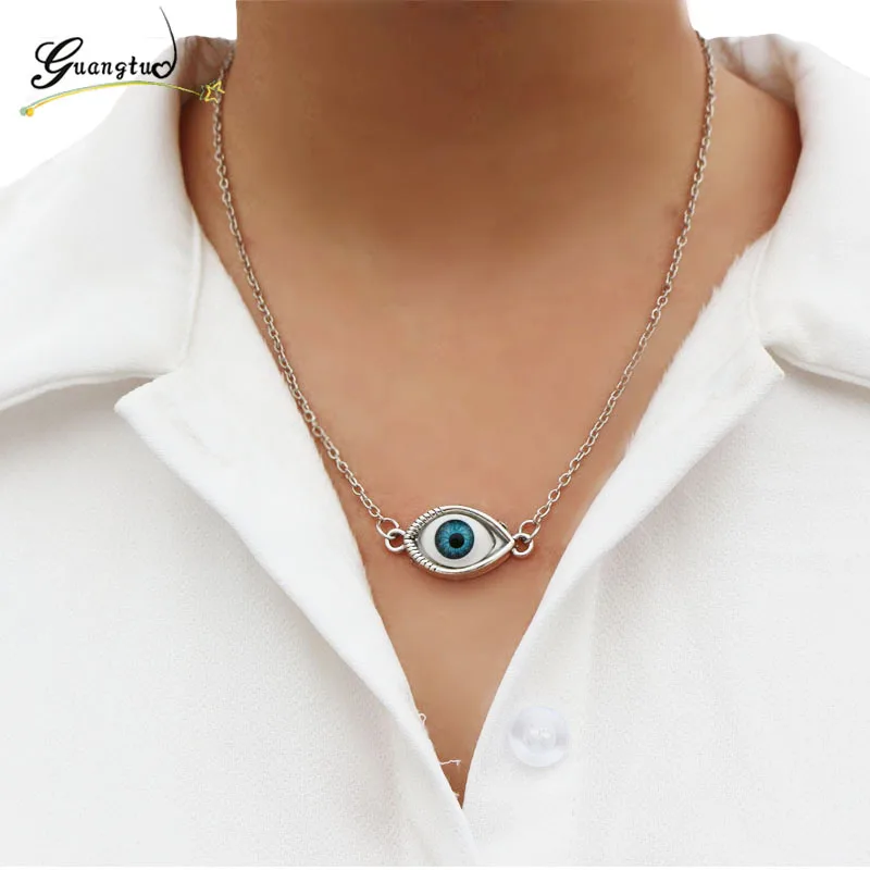 Buy 1PCS Blue Eye Pendant Necklaces Fashion Jewelry
