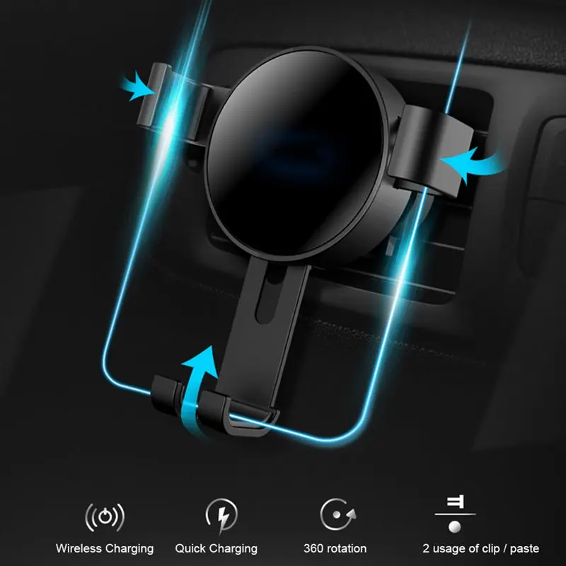 X7 Qi Беспроводное зарядное устройство для Iphone X 8 Plus 10 Вт Быстрая зарядка Pad Car#5