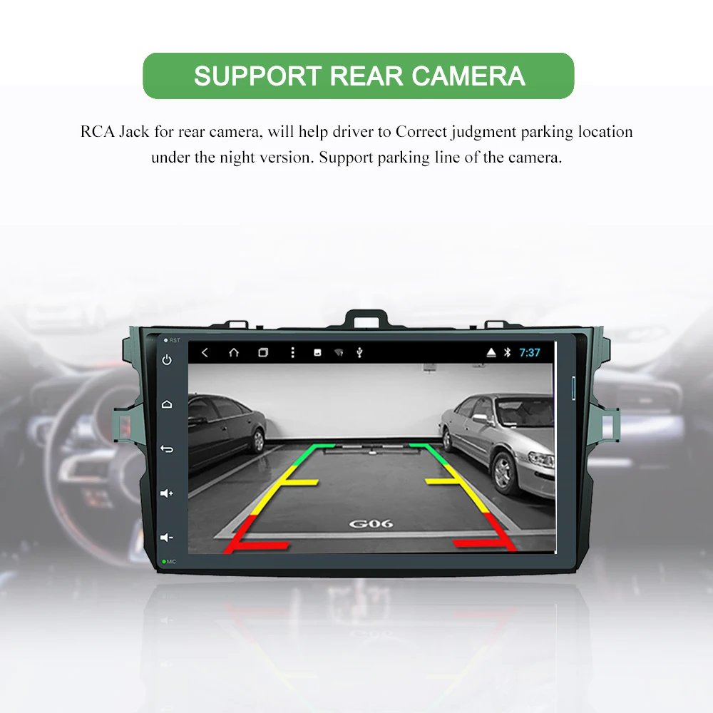 Top Bonroad Android Car Multimedia Video Player For Corolla Car Video DVD Player  Rds GPS Navigation bluetooth  RAM 4G ROM 64G 5