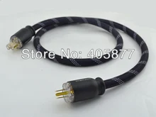 1.5M Taralabs Prism Helix 8 SA-OF 8N Copper USA power cable +Copper colour gold plated USA power plug cable