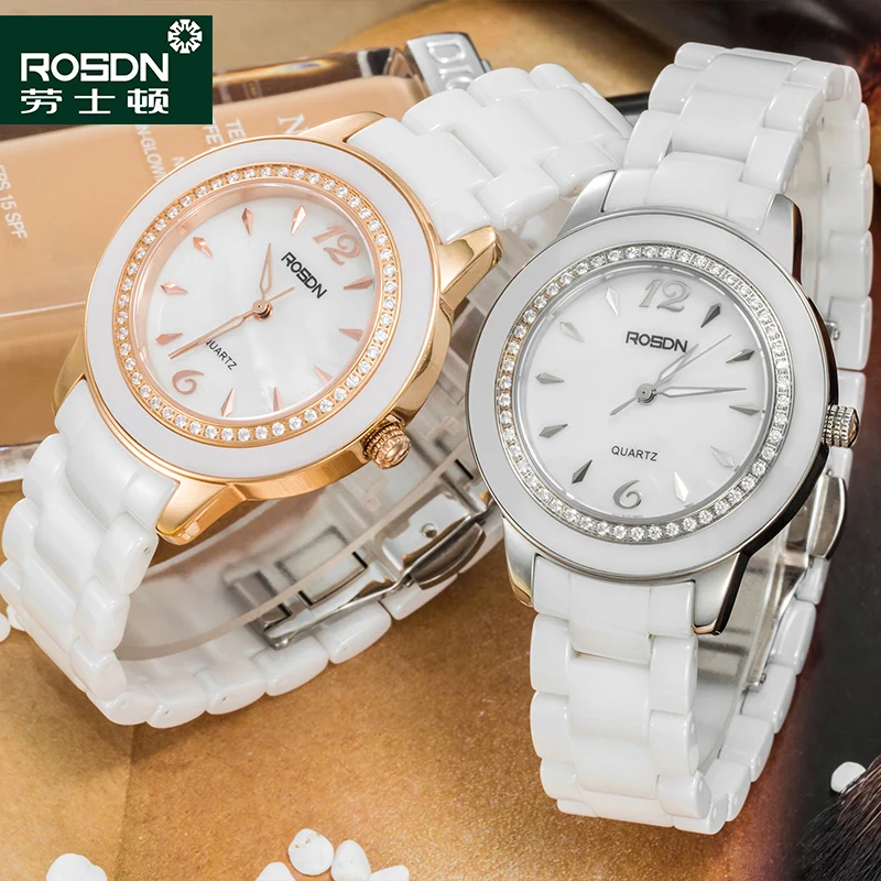 ROSDN 2016 New Watch Women Brand Luxury Fashion Casual Quartz Ceramic Watches Lady Relojes Mujer Women