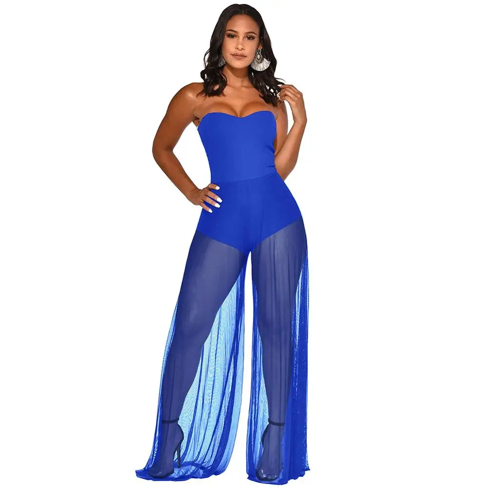 Rompers Womens Jumpsuit Mesh Stitching Openwork Sexy Bodysuit Female Semi-Transparent Overall Chiffon Splice Jumpsuits Nightclub Rompers Womens Jumpsuit Mesh Stitching Openwork Sexy Bodysuit Female Semi-Transparent Overall Chiffon Splice Jumpsuits Nightclub