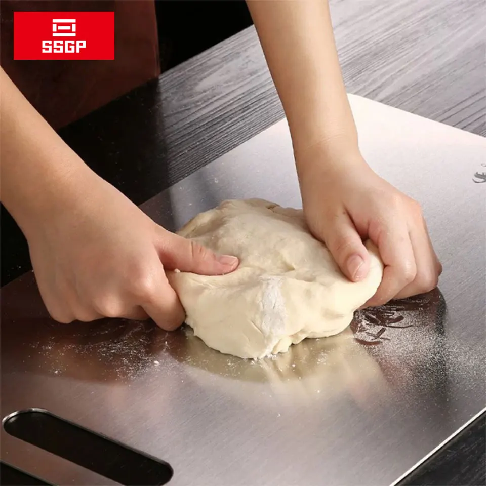 

Innovation Chopping Blocks 304 Stainless Steel Reusable Antibacterial Cutting Board Vegetable Meat Kitchen Tool Pastry Boards