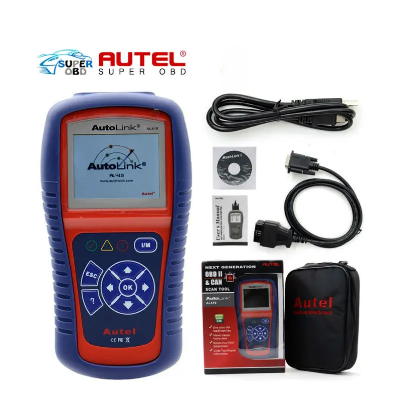 

HOT!!! Original Autel AutoLink AL419 OBD II & CAN Code Reader AL-419 Free Online Update with Troubleshooter code tips