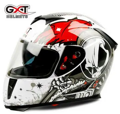 Новое прибытие gxt 358 Анти-туман объективами анфас helemt Capacete Cascos мотоциклетный шлем motoqueiro электрический автомобиль Детская безопасность шлемы - Цвет: White red