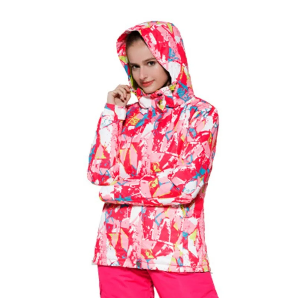 

2018 High Quality Geometric Winter Ski Jacket Snow Warm Waterproof Windproof Skiing And Snowboarding Thickened Clothes