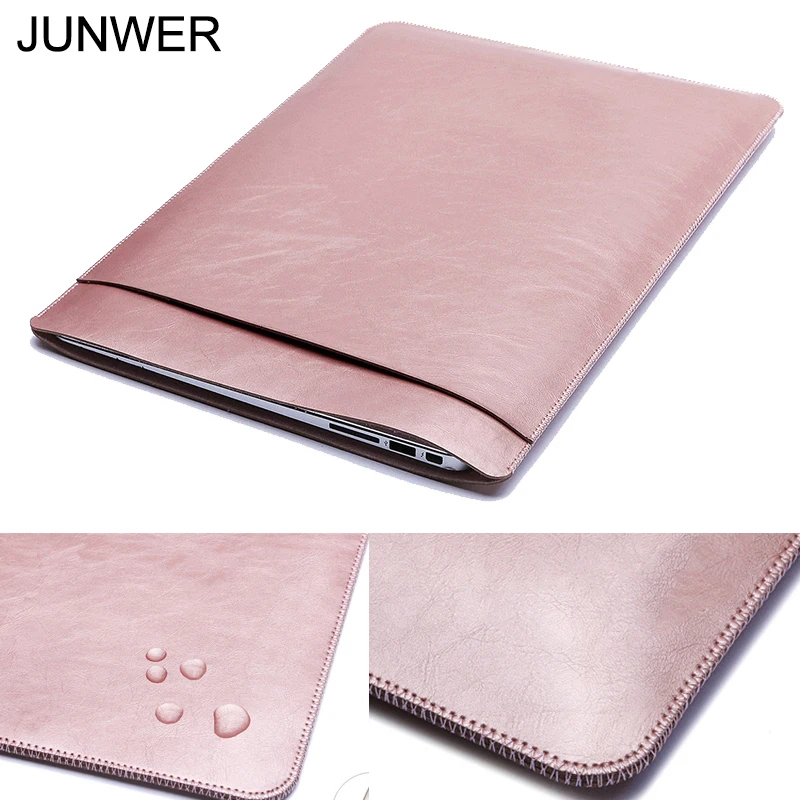 

JUNWER 2017 New Laptop Sleeve case for Apple Macbook Air 13 Touch bar Pro Retina 11 12 13.3 15 inch Shockproof PU leather A1932