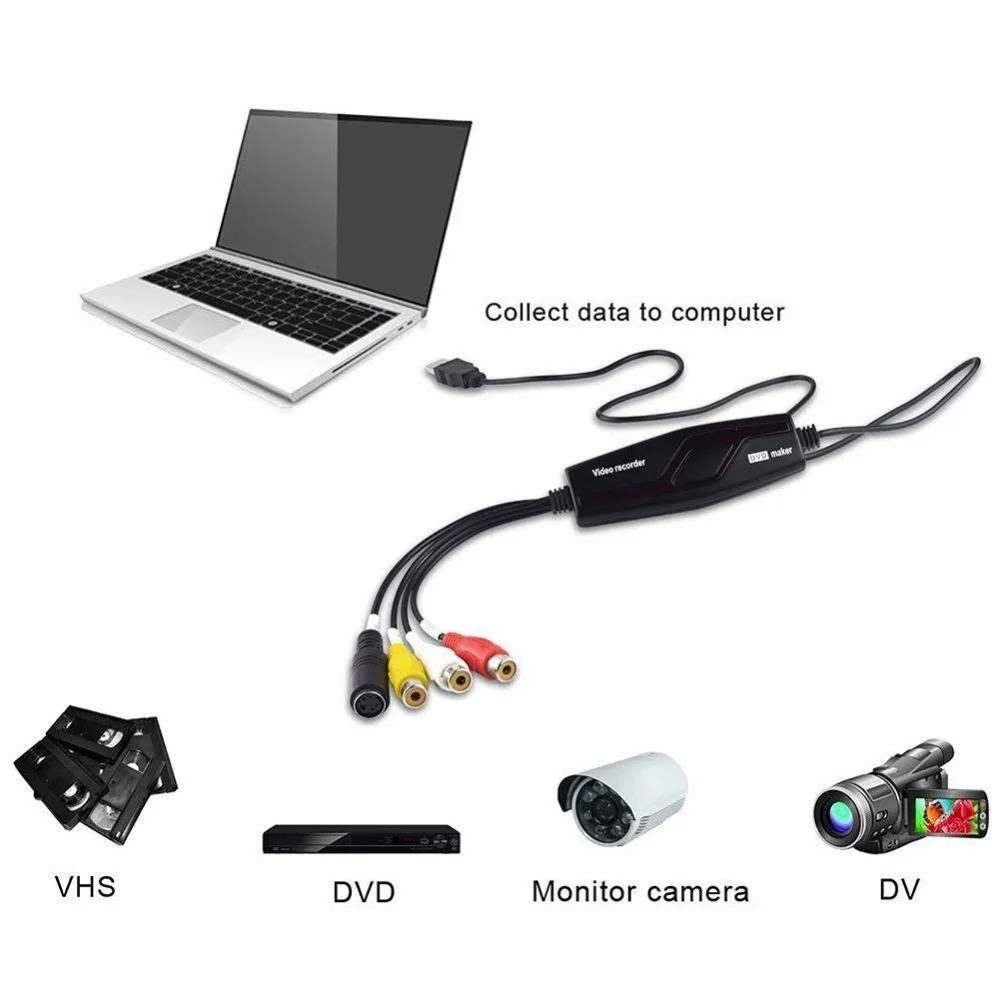 Digitnow! a Placa de Captura de Vídeo Digital para Windows Grabber de Vídeo com Adaptador Vhs para Dvd Transfere Scart av Hi8 10 - Mac - Image 3