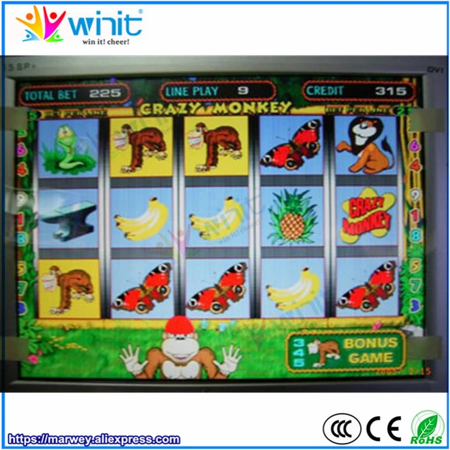 Crazy Fruit 9 line slot game - Bill acceptor, Crane machine