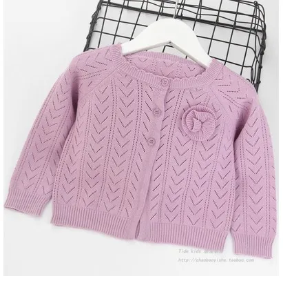 Одежда с длинными рукавами для девочек; Детский свитер; Весенний свитер для малышей; Кардиган для девочек; свитер для девочек с цветочным принтом; куртка; BC696 - Цвет: purple