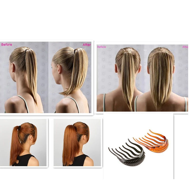 Bump It Up Volume Inserts Hair Clip For Ponytail Bouffant Styles Hair Comb Grips Headwear Ornaments Accessories Beauty cl