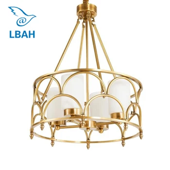 

Contemporary American creative full copper lamp glass designer example room sitting room bedroom chandeliers