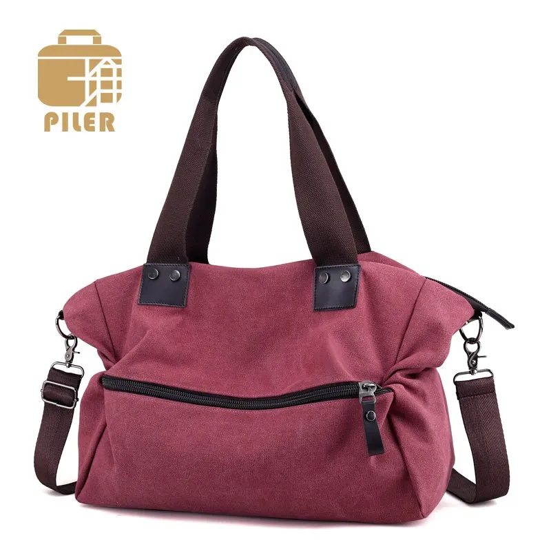 

High Quality Women Canvas Shoulder Bags Large Capacity Famous Brands Casual Tote Handbags Women Canvas Messenger Crossbody Bags
