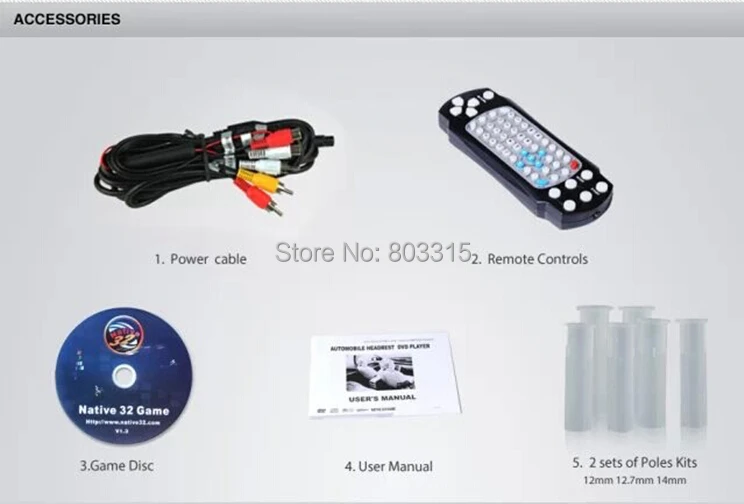 Cheap Free shipping 2x9 inch car headrest dvd player with touch screen+digital screen+ zipper+IR wirelss headphone game+IR+USB+SD+FM 6