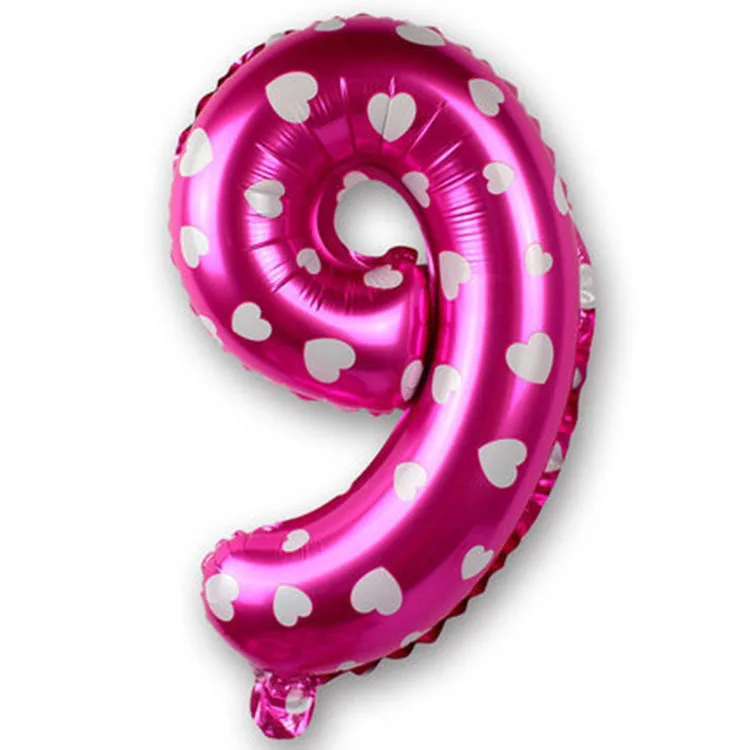 16 дюймов сердце розовые воздушные шары из фольги в виде цифр на день рождения, свадьбу, помолвку вечерние украшения Globos мяч поставки для дома