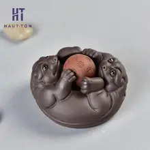 Жаба приносящая удачу чай домашнее животное ручной работы украшения чай домашнее животное Играть Вода бутик чай аксессуары Чайный домик