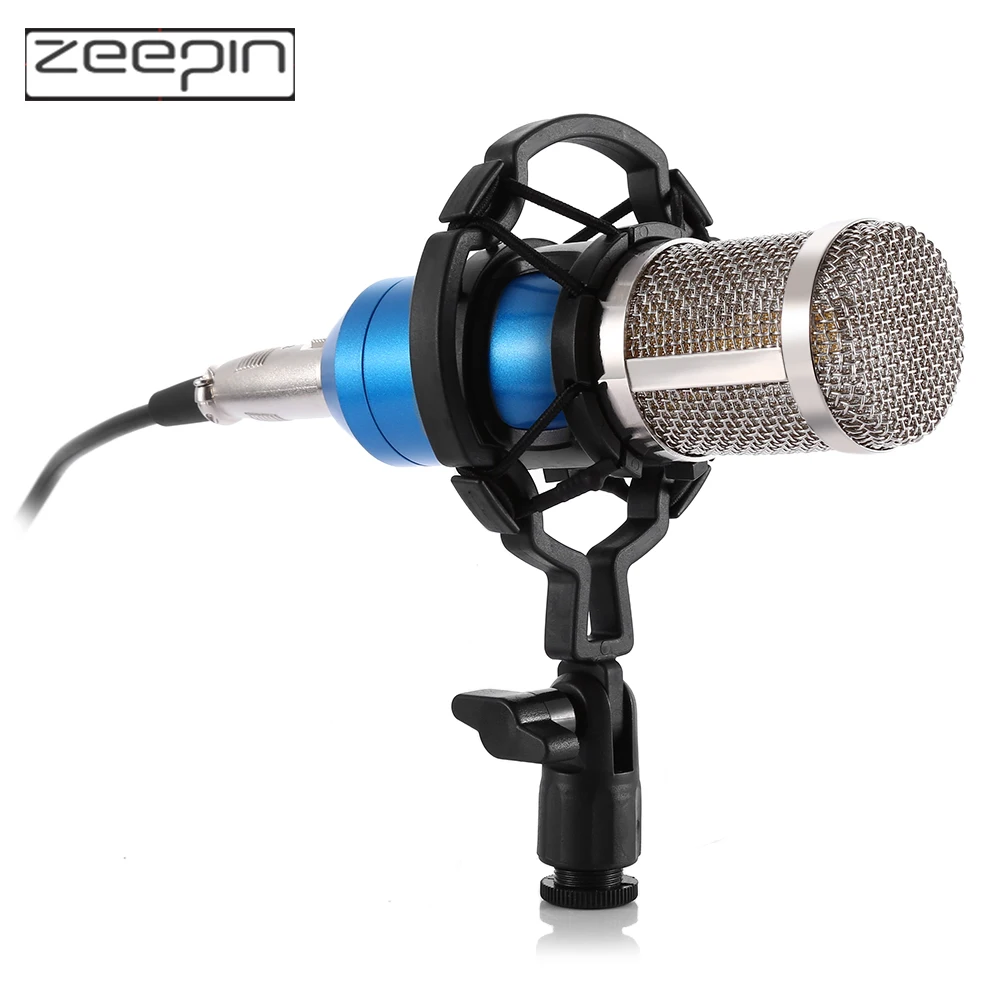 Professional BM 800 bm800 Condenser Sound Recording Microphone with Shock Mount for Radio Braodcasting Singing Black