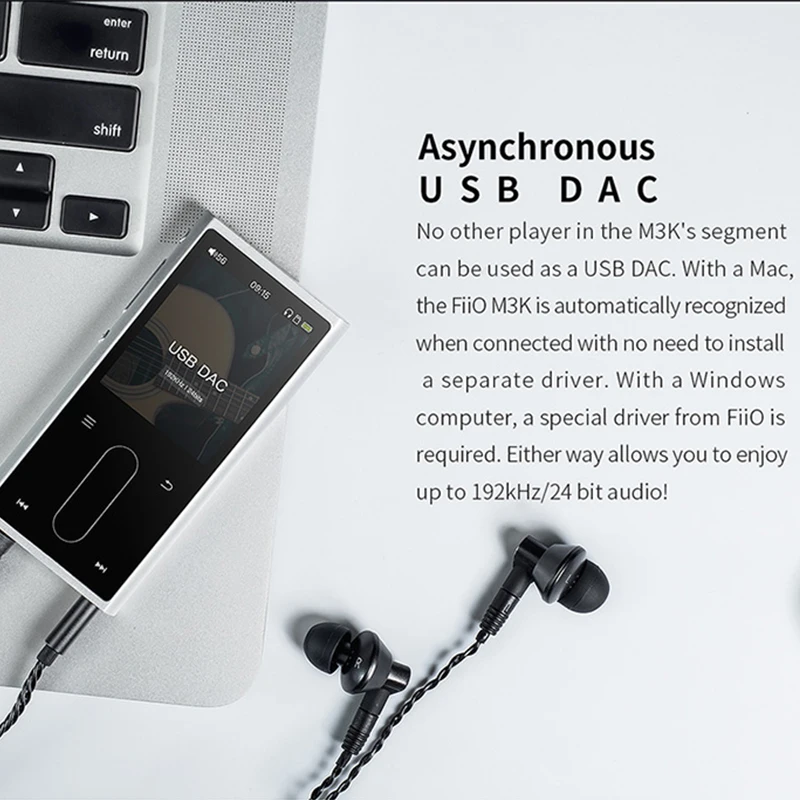 Музыкальный плеер FiiO M3K Mini Hi Fi портативный аудио с поддержкой MP3 Res звук без потерь