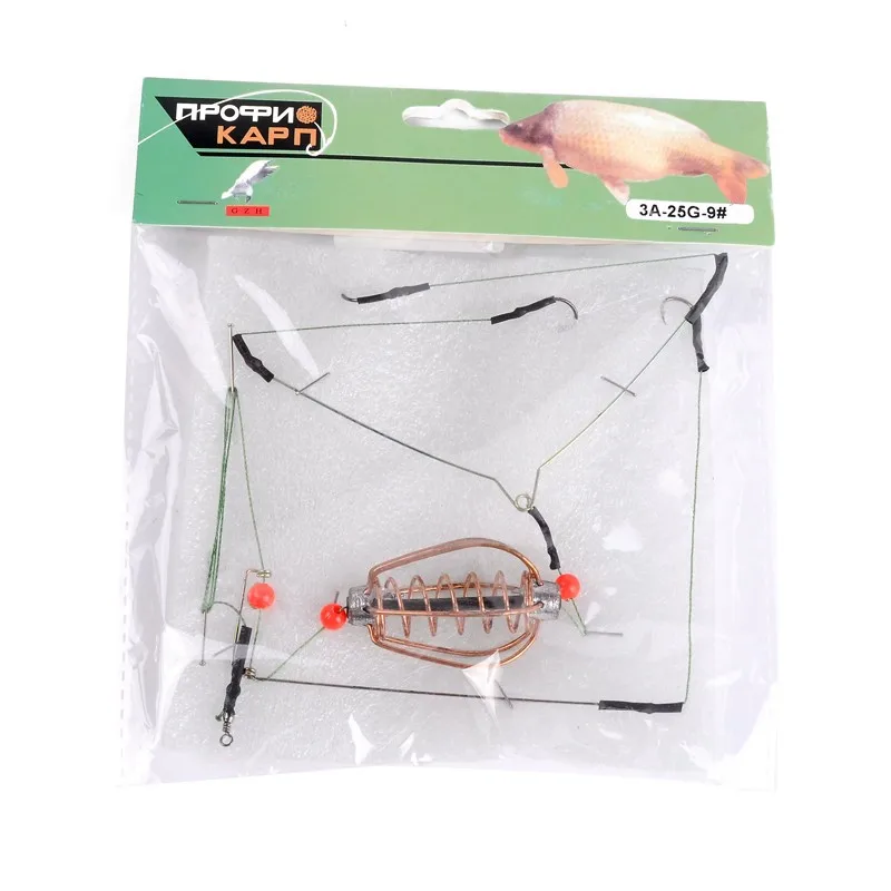 

2018 5pcs/lot 25g Feeder Carp Bait Fishing Cage With Hook Fishing Lure Fishing Tackle Accessories