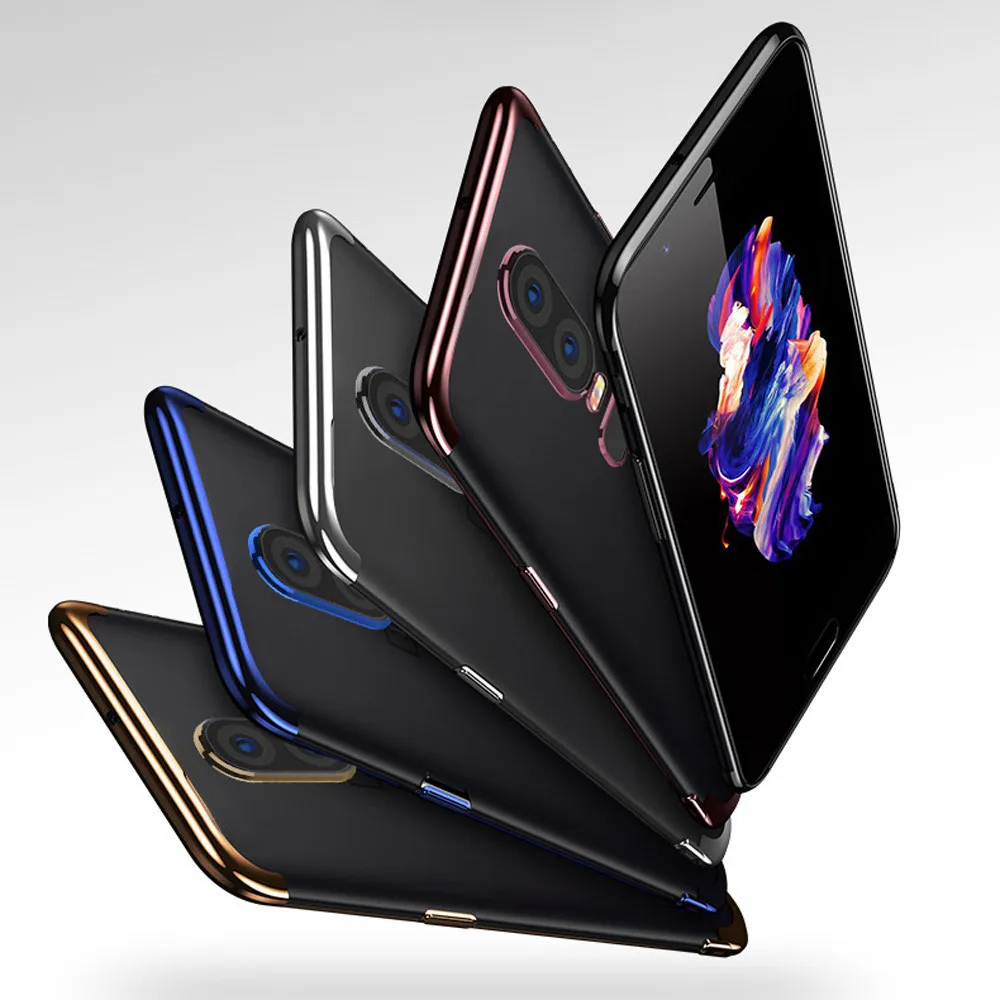 

New Portable Shockproof Waterproof Ultrathin Light Weight Plating Clear Slim Soft Silicone Case Cover Protector For OnePlus 6