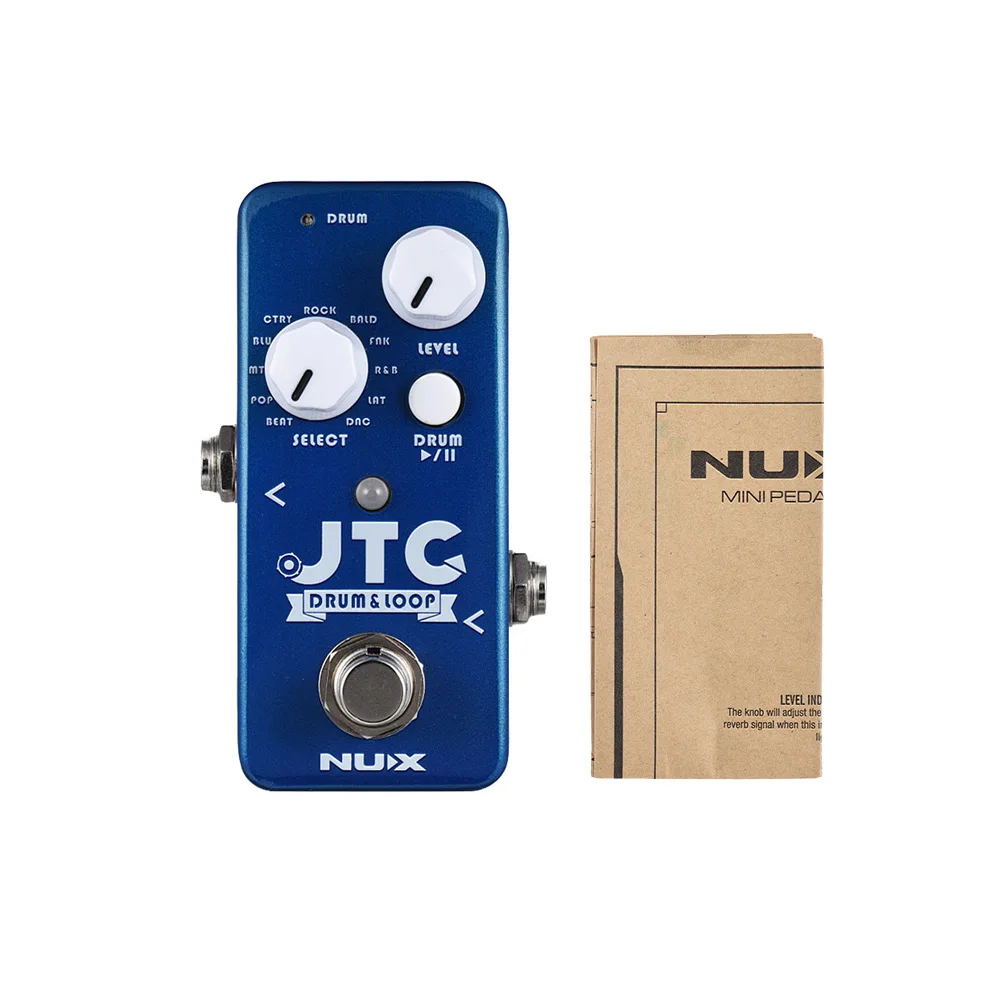 

NUX NDL-2 JTC Drum & Loop Guitar Effect Pedal Looper 6 Minutes Recording Time 10 Drum Rhythms Smart Tap Tempo with footswitch