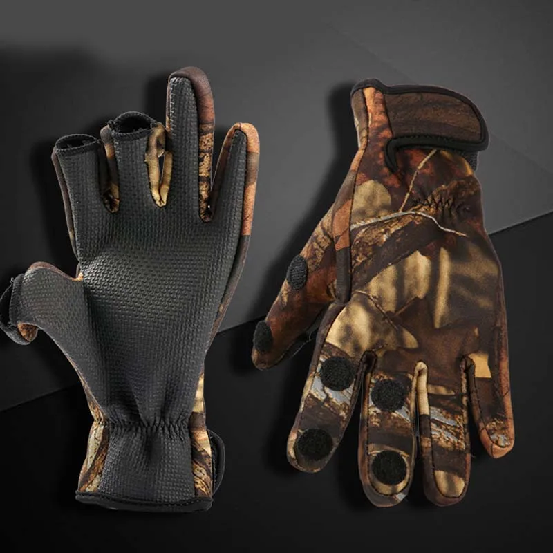 

Bicycle outdoor sports gloves winter warm riding gloves full finger non-slip fishing gloves
