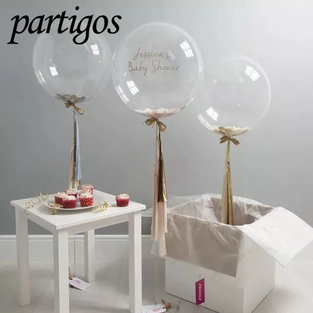 

100pcs/lot 10/18/24 inch Transparent Bubble Balloons PVC Super Clear Helium Bobo Light Globos Birthday Wedding Party Decor Gifts