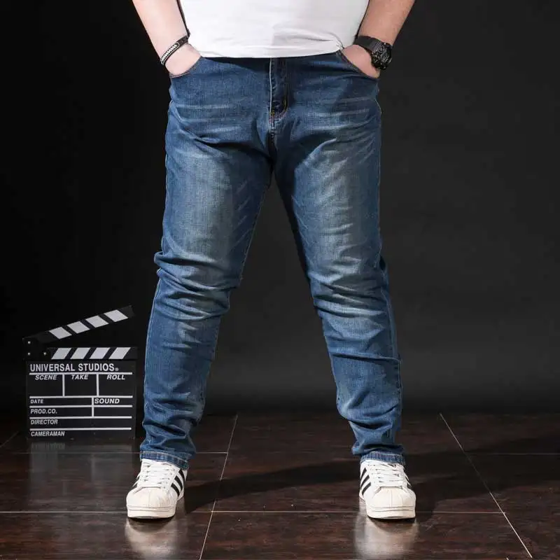 Autumn Oversize Men's Vintage Straight Jeans Stretch Big and Tall Large
