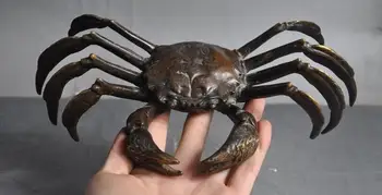 

Old China Fengshui Bronze Auspicious Crab Crabs Animal Eight Fang Wealth Statue