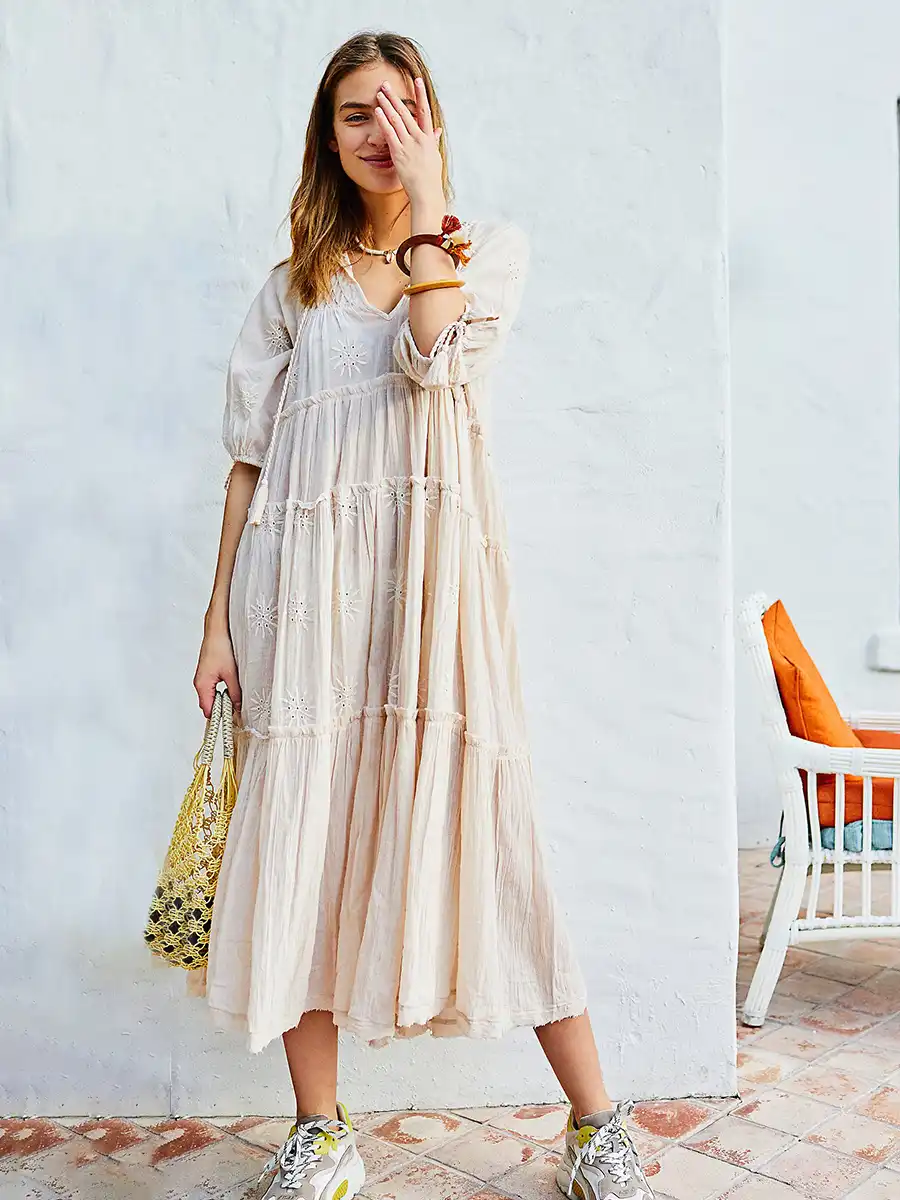 celestial skies midi dress