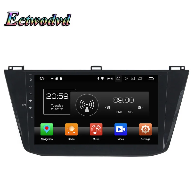 Top Ectwodvd 4G RAM 32G ROM Octa Core Android 8.0/8.1 Car DVD for Volkswagen Tiguan 2016 2017 2018- Radio Stereo Play GPS Navigation 1