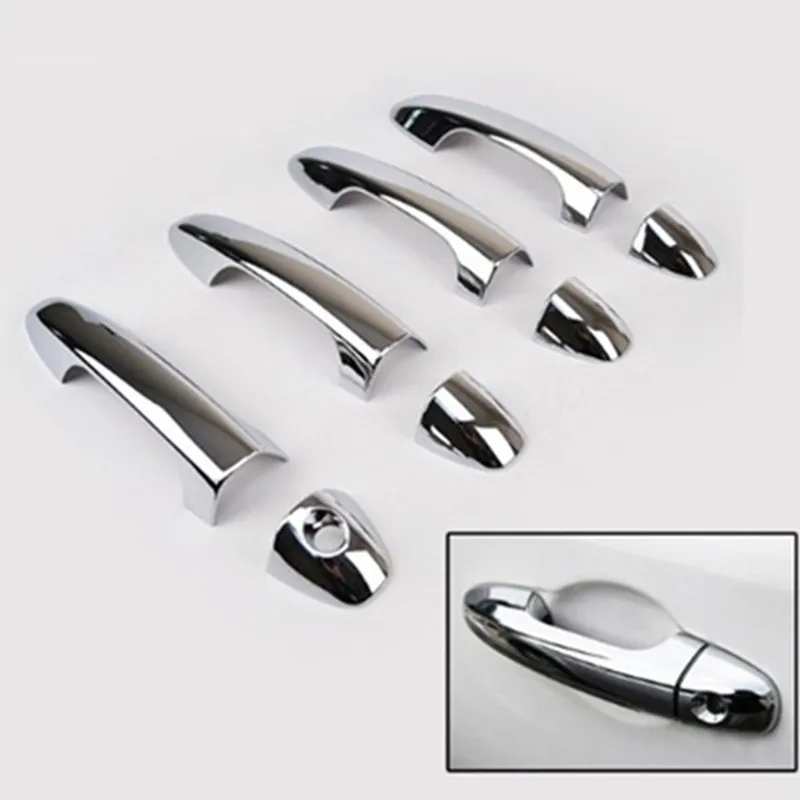 Chrome Door Handle Cover Trim Garnish Molding Catch Cup Cap Overlay