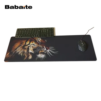

Babaite Locking Edge Mouse Pad Gamer Large Size Tiger Logo Computer Keyboard Mat Table Gaming Mousepad