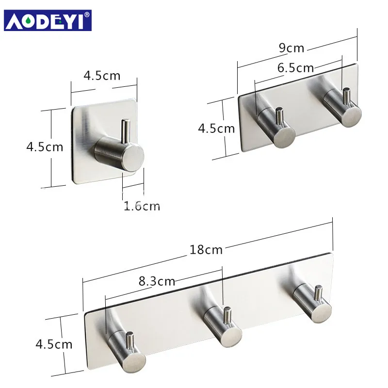 3 м клейкие крючки для халатов из нержавеющей стали, вешалка для кухни и ванной комнаты, крючки для полотенец