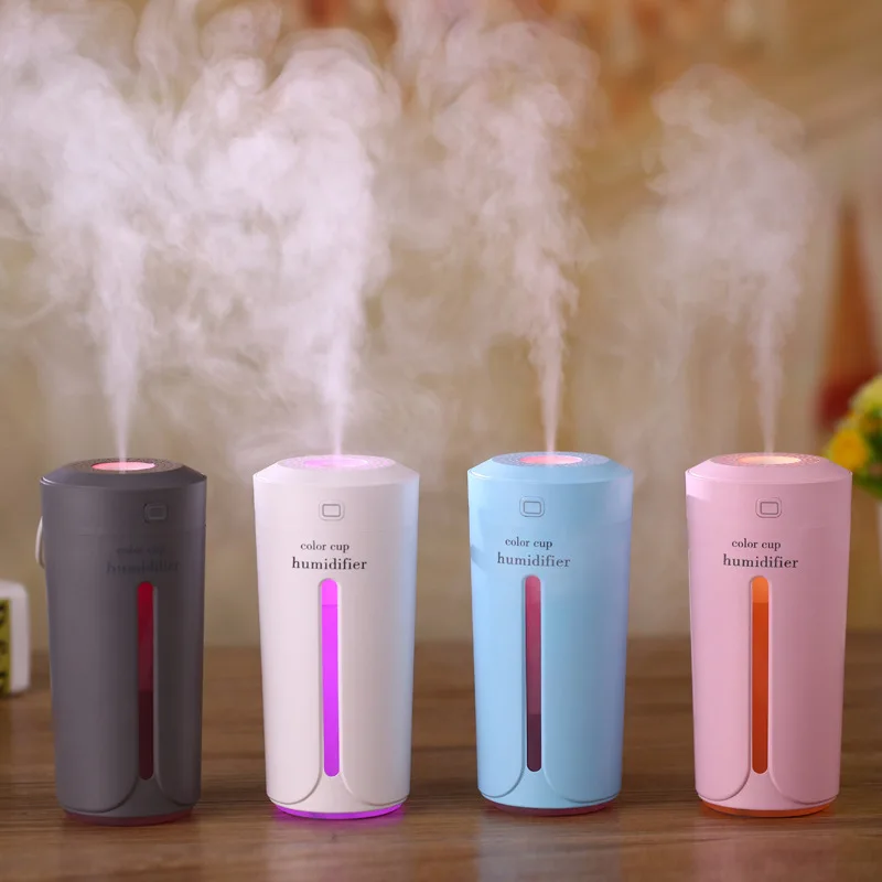 

Colorful Night Light 2 Gears Quite Humidifier Ultrasonic Air Humidifier Color Cup USB Diffuser Home Car Humidifiers