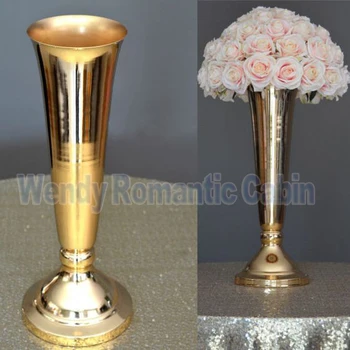

50cm Tall Gold Wedding Flower Vase Flower Stand Table Centerpiece