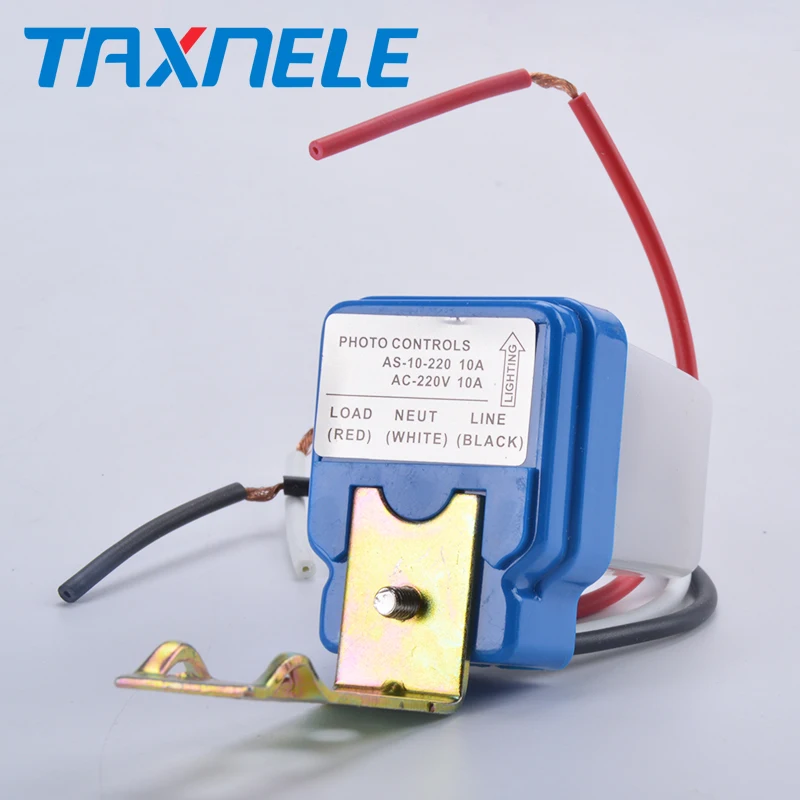 

AS-10 10A Photoswitch Sensor Switch Auto On Off Photocell Street Light Control AC/DC universal 12V 24V 220V