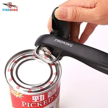 Findking 2021 melhores latas abridor de ferramentas cozinha profissional handheld manual de aço inoxidável abridor de lata corte lateral abridor de frasco manual
