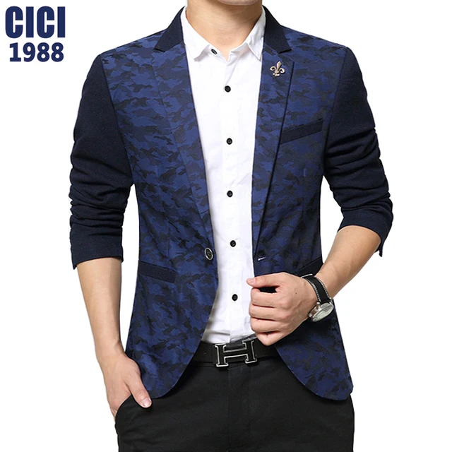 2017 Nuevos Hombres Casual Formal Blazers Moda Sola