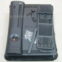Free shipping Full set Housing Shell Case for XBOX360 console replacement white color shell case black
