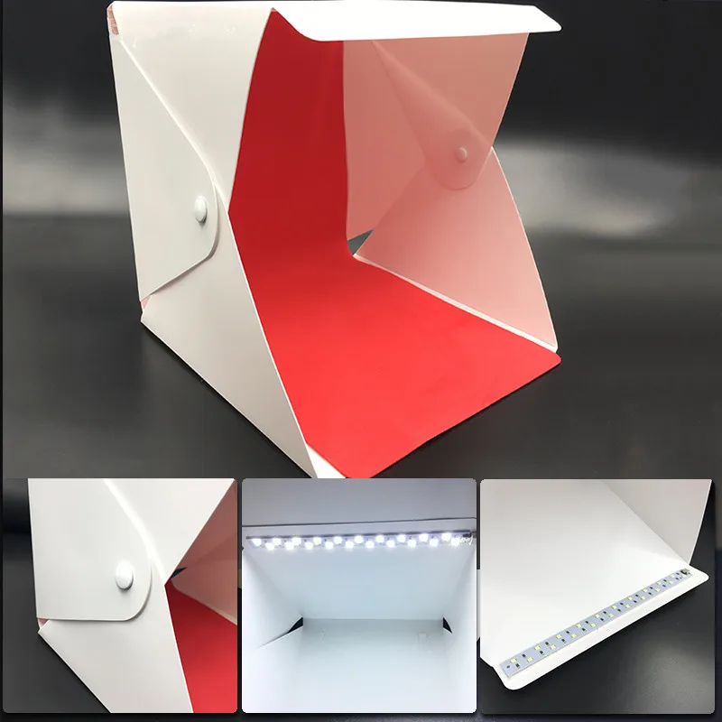 

Lightbox portatile Mini softbox LED Photo Studio Pieghevole Light box Camera Sfondo Fotografia Light Box Softbox Tenda Kit