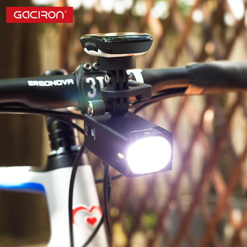 Gaciron 2 In 1 Usb Charging Smart Bike Lights Front Headlight Gopro Mount Holder 1000/1600lm Bike Bicycle Light Flashlight - Bicycle Lights - AliExpress