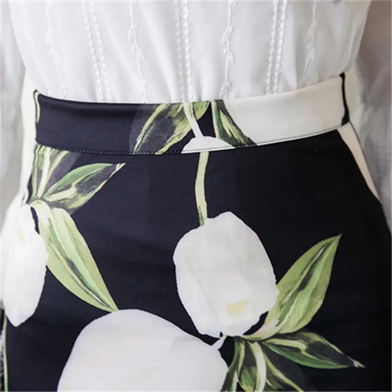 Женская юбка карандаш средней длины с цветочным принтом|pencil midi skirt|midi skirtmidi skirt women