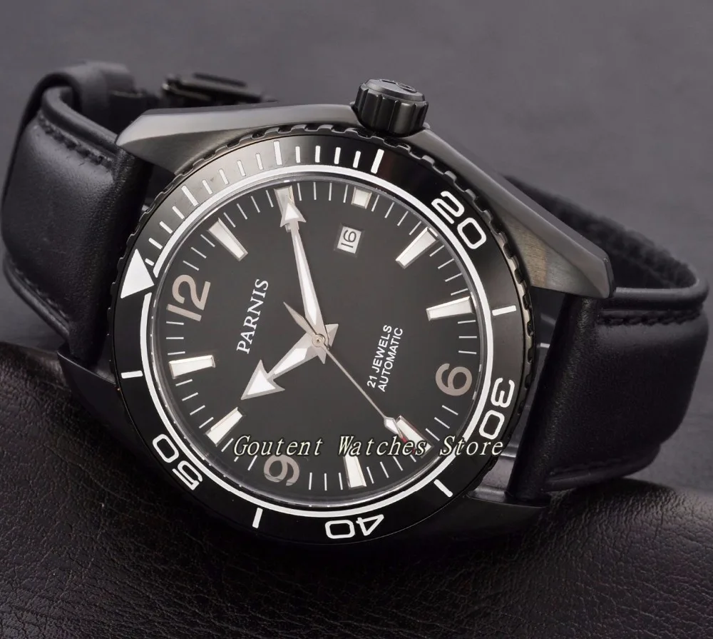 

45mm Parnis Sapphire Glass Mechanical Ceramic Bezel Automatic Men's Watch