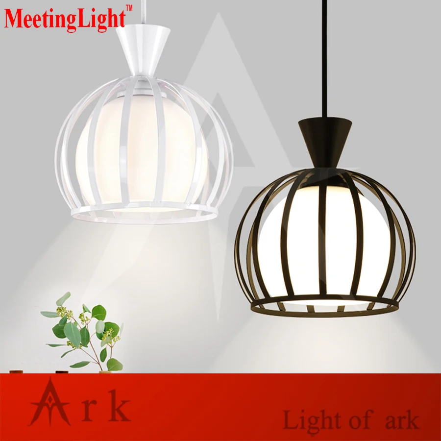 

Nordic LOFT Retro indoor lighting Vintage dia 16cm iron cage pendant light LED lights Dining room LAMP